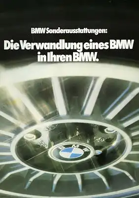 BMW Sonderausstattung Prospekt 1980