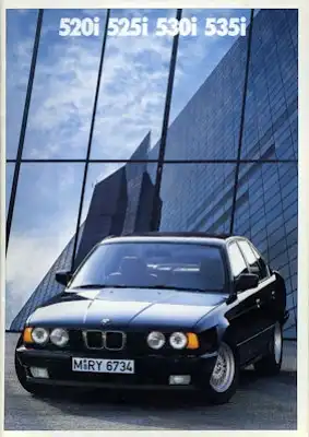 BMW 520i 525i 530i 535i Prospekt 1988 holl