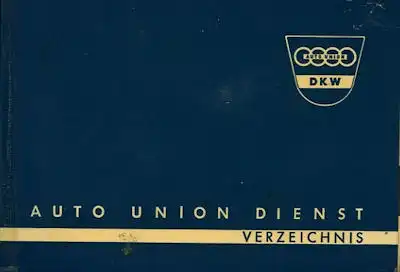 DKW Auto Union Dienst Verzeichnis 1959