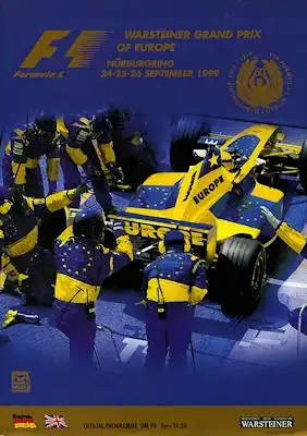 Programm Nürburgring F 1 24-26.9.1999
