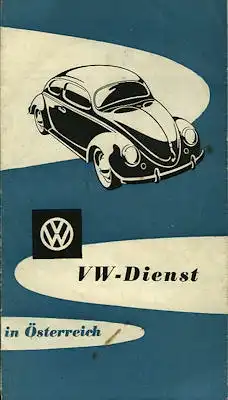 VW Dienst Landkarte Östereich ca. 1960