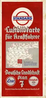 Standard Luftbildkarte Plan 7 Passau 1930er Jahre