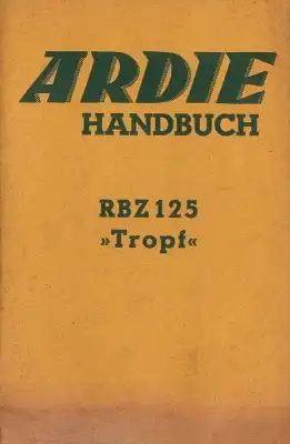 Ardie RBZ 125 Tropf Bedienungsanleitung 1937-1938