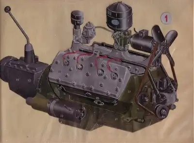 Ford V 8 Motor Transart Prospekt ca. 1939