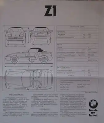 BMW Z 1 Plakat 1988