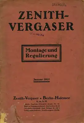 Zenith Vergaser 1915