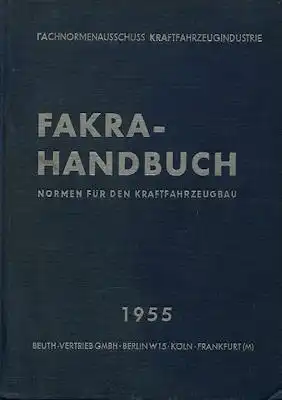 Fakra-Handbuch, Normen für den Kraftfahrzeugbau 1955