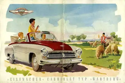 Wartburg 311 Cabriolet Prospekt 1956