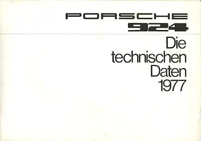 Porsche 924 Prospekt 1977