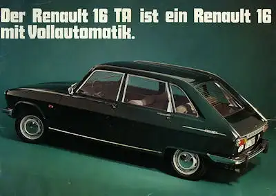 Renault R 16 TA Prospekt ca. 1971