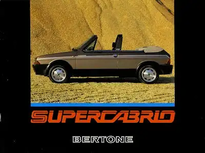 Fiat Ritmo Bertone Cabrio Prospekt 1980er Jahre