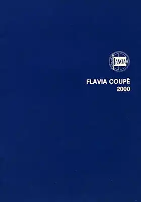Lancia Flavia Coupe 2000 Presse-Prospekt 1969