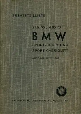 BMW 327 / 328 Ersatzteilliste 4.1939