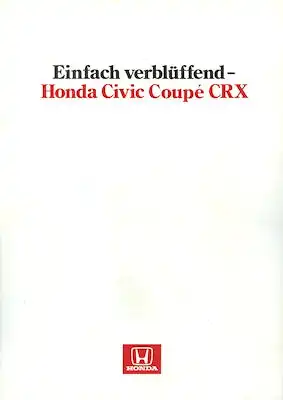 Honda Civic Coupé CRX Prospekt 1980er Jahre