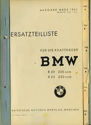 BMW R 20 23 Ersatzteilliste 1942