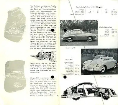 Porsche 356 Prospekt ca. 1953