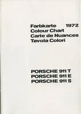 Porsche Farbkarte 1972