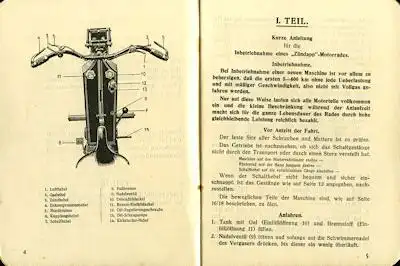 Zündapp K 249 Bedienungsanleitung ca. 1924