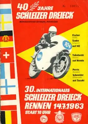 Programm 30. Schleizer Dreieck-Rennen 19.6.1963