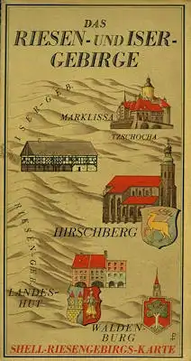 Shell Riesen- und Isargebirge Karte 1930er Jahre