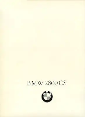 BMW 2800 CS Prospekt 12.1968