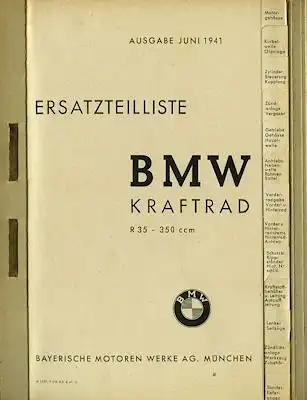 BMW R 35 Ersatzteilliste 1941