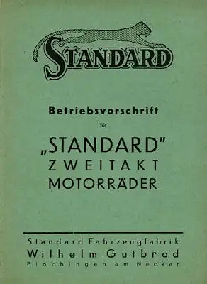 Standard Betriebsvorschrift für Zweitakt-Motorräder 1930er Jahre