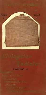 Livingston Radiator (Kühler) Prospekt 1908