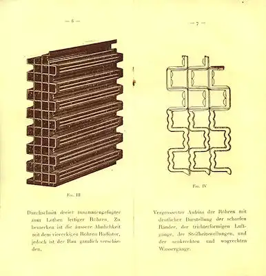 Livingston Radiator (Kühler) Prospekt 1908