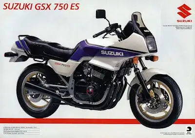 Suzuki GSX 750 ES + GSX 750 EF Prospekt 1985