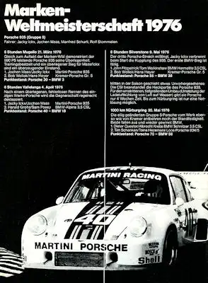Porsche Motorsport Prospekt 1977