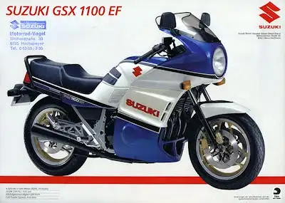 Suzuki GSX 1100 EF + GSX 1100 ES Prospekt 1985