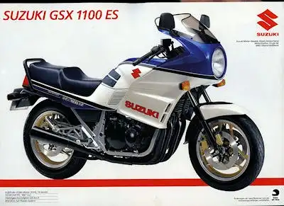 Suzuki GSX 1100 EF + GSX 1100 ES Prospekt 1985