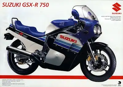 Suzuki GSX-R 750 + GSX-R 750 Racing Prospekt 1985