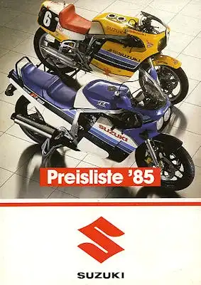 Suzuki Preisliste 1985