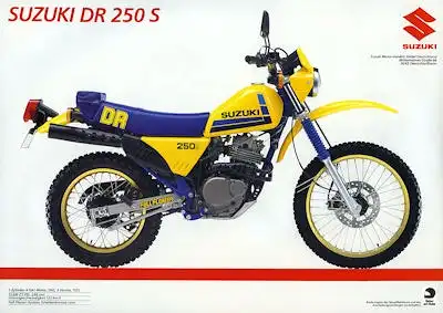 Suzuki DR 250 S + DR 600 S Prospekt 1985