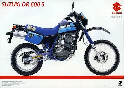 Suzuki DR 250 S + DR 600 S Prospekt 1985
