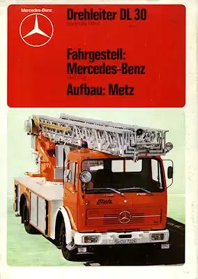 Mercedes-Benz / Metz Drehleiter Prospekt 1978