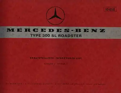 Mercedes-Benz 300 SL Roadster Ersatzteilliste 1963