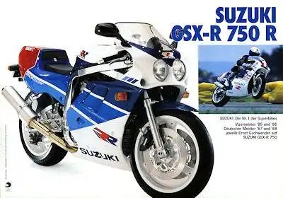 Suzuki GSX-R 750 R Prospekt 1989