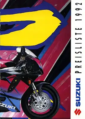 Suzuki Preisliste 1992