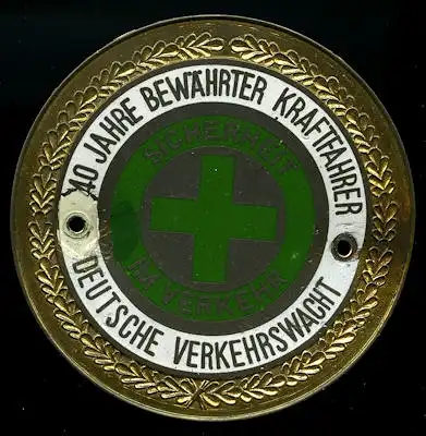 Plakette Bundesverkehrswacht ca. 1970er Jahre