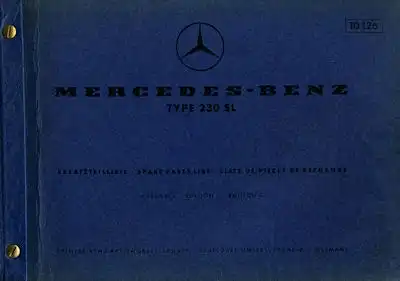 Mercedes-Benz 230 SL Ersatzteilliste 1.1967