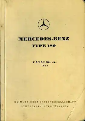 Mercedes-Benz 180 Ersatzteilliste 10.1953