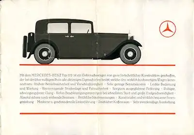 Mercedes-Benz Typ 170 Prospekt 1932