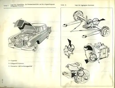 Mercedes-Benz 230 S Ersatzteilliste 1966