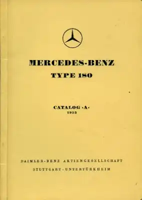 Mercedes-Benz 180 Ersatzteilliste 1953
