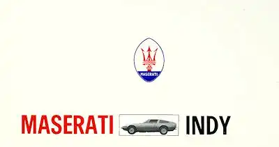 Maserati Indy Prospekt ca. 1970