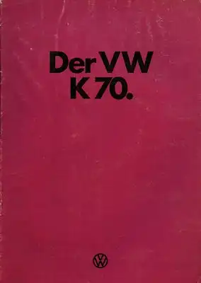 VW K 70 Prospekt 1974