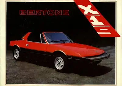 Fiat X 1/9 Bertone Prospekt 9.1983